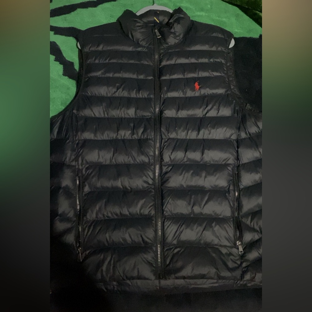 men's polo ralph lauren puffer vest black